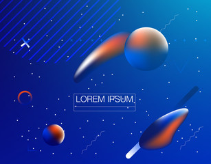 Liquid color background design. Fluid gradient shapes composition