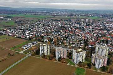 Fototapeta na wymiar Steinbach in Hessen aus der Luft
