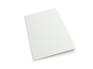 Blank Brochure magazine isolated to replace your design. 3D