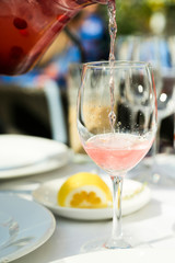 Refreshing berry lemonade