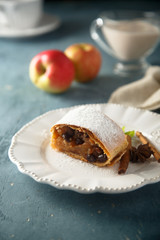 Homemade apple strudel