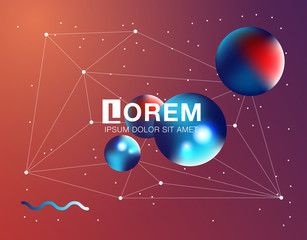 Gradient fluid background design layout for banner or poster