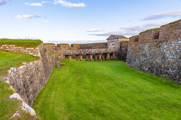 Fototapeta na wymiar Exterior walls of the Charles Fort located in the estuary of the Bandon River