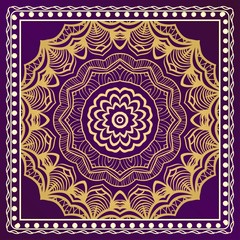 Traditional ornamental floral mandala pattern. For design of carpet, shawl, pillow, cushion. Vector illustration