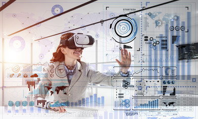 Conceptual image of virtual reality technology