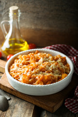 Homemade pasta bake