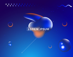 Gradient fluid background design layout for banner or poster