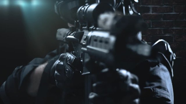 special forces soldier police, swat team member