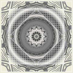 Design for pillow. Vector pattern with mandala decoration. For fabric, textile, bandana, pillow, carpet print.