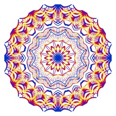 Vector with Mandala pattern. Repeating sample figure and line. Modern Decorative floral color mandala.