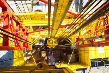 the platform is a rotary platform of a drilling rig