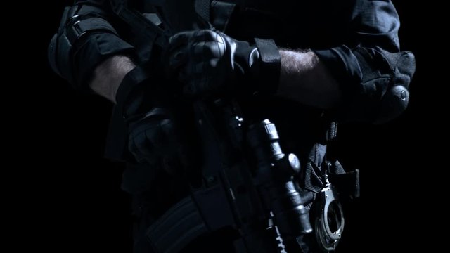 special forces soldier police, swat team member