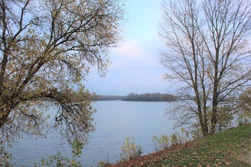Obraz premium LAC DES EAUX BLEUES ET SES OISEAUX - MIRIBEL JONAGE - RHONE