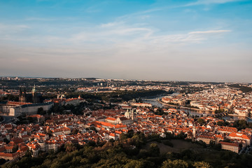 Fototapeta na wymiar View of the Old Town pier architecture in Prague, Czech Republic