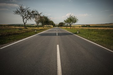 Fototapeta premium Straight Countryside Road