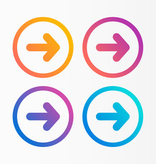 Four colorful arrow buttons.