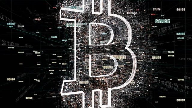 4k BTC symbol,Cripto currency bitcoin,encryption currency,financial digital data wall,business tech number,stock,complexity and data flood of modern digital age,Global internet worldwide.