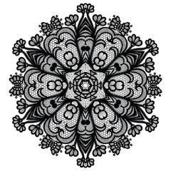 Lacy round napkin