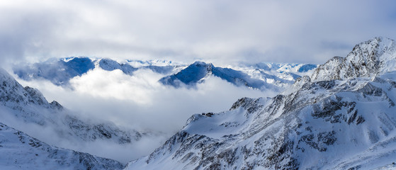 Fototapeta na wymiar winter in the alps in tirol, austria, neustift, stubaital