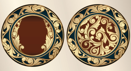 Golden ornate decorative design