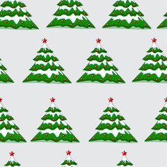Seamless pattern. Christmas tree