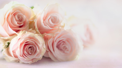 Obraz na płótnie Canvas Flower composition with roses.