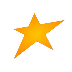 Gold star icon. Gold star metal gradient sign.
