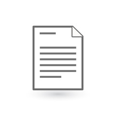 Document vector icon. vector illustration isolated on white background.