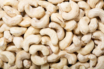 cashew nuts as background