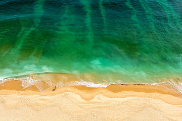 Fototapeta na wymiar sandy beach in Lagos in Algarve in Portugal