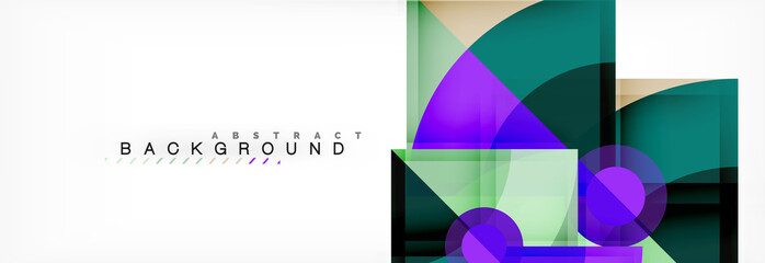 Trendy circles composition geometric background