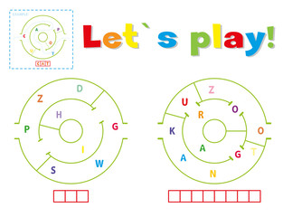 Fototapeta premium Play and write the words pig and kangaroo