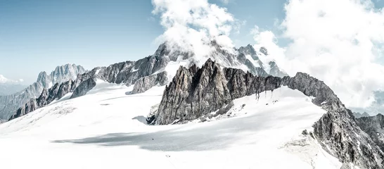 Papier Peint photo Lavable Mont Blanc montagnes en hiver, Mont Blanc