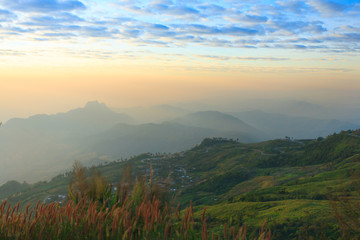Sunrise at  Phu Tabberk , Phetchabun Province, Thailand.