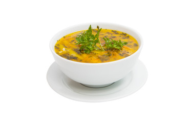bowl of soup isolated