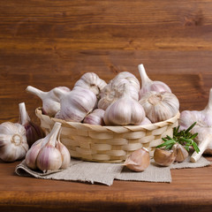 Raw fresh garlic