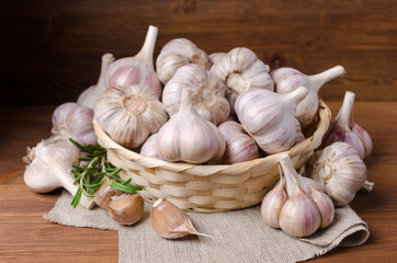 Raw fresh garlic