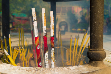 incense sticks in temple