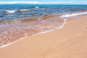 Beautiful landscape, Issyk-Kul lake, Bosteri, Kyrgyzstan