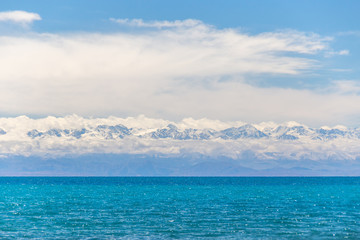 Beautiful landscape, Issyk-Kul lake, Bosteri, Kyrgyzstan
