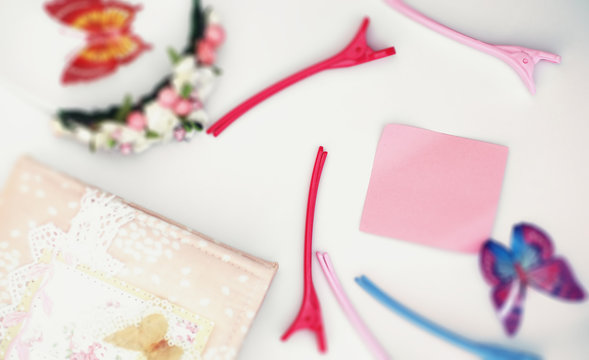 A diary for entries on a white table