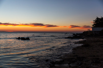 Fototapeta na wymiar Sunset in Noirmoutier Island