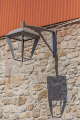 View at a modern street lamp