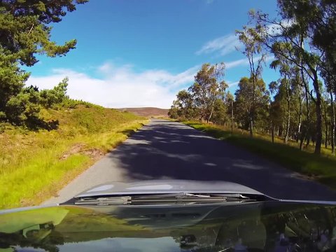 Fahrt auf der A939, Schottland / Cairngorms, Richtung Norden
