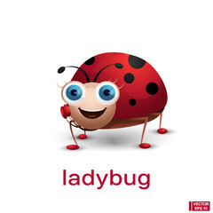 Cartoon character ladybug smiling.