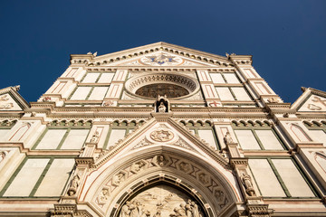 View on the Basilica of Santa Croce in Florence, Tuscany - Italy