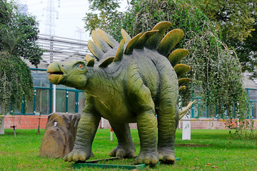 Dinosaur model in a park, Beijing, China
