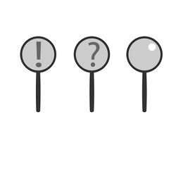 Magnifying glass vector graphic