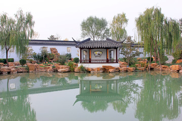 Jiangnan architectural style pavilion, china