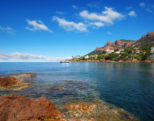 Sea with rocks.